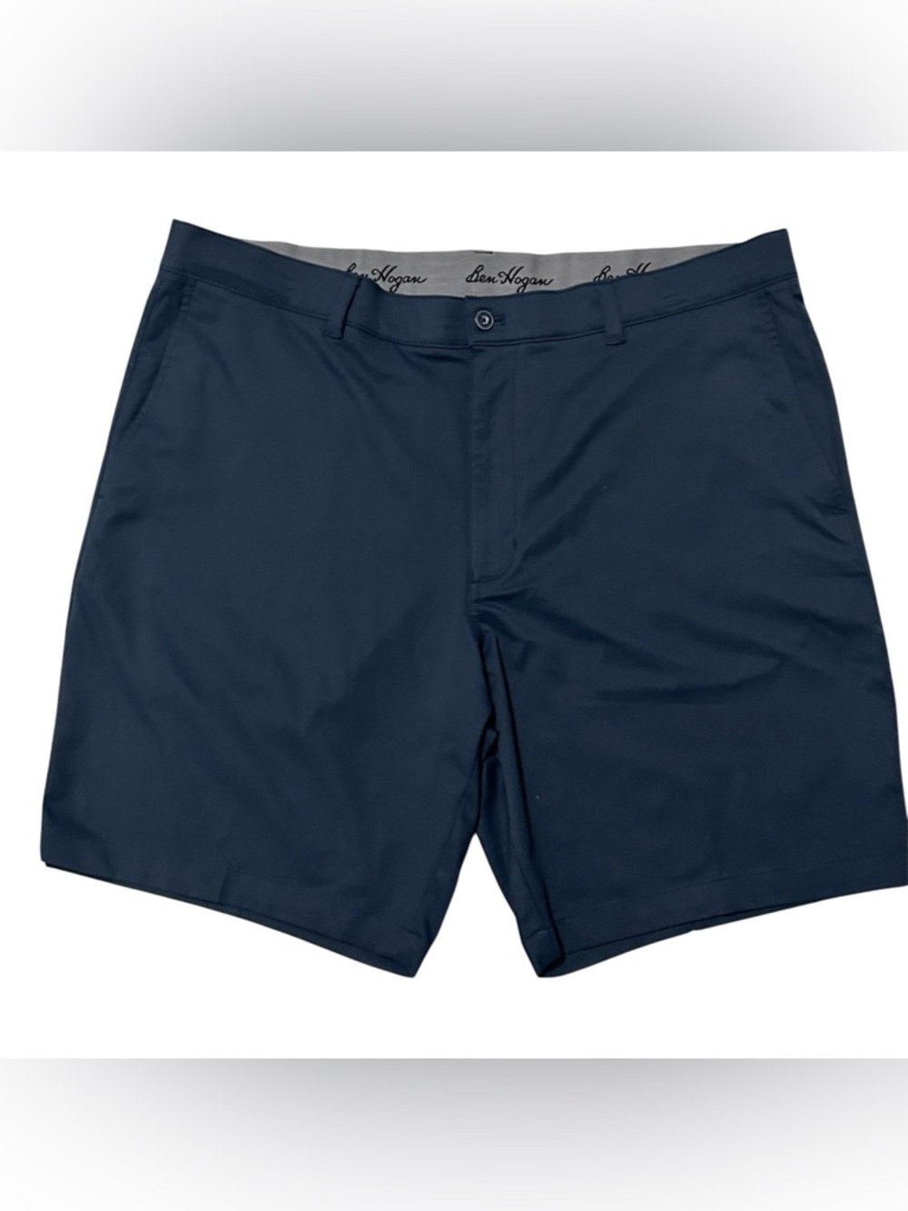 Ben Hogan Men's Dark Navy Flat Front Performance Shorts Size 38